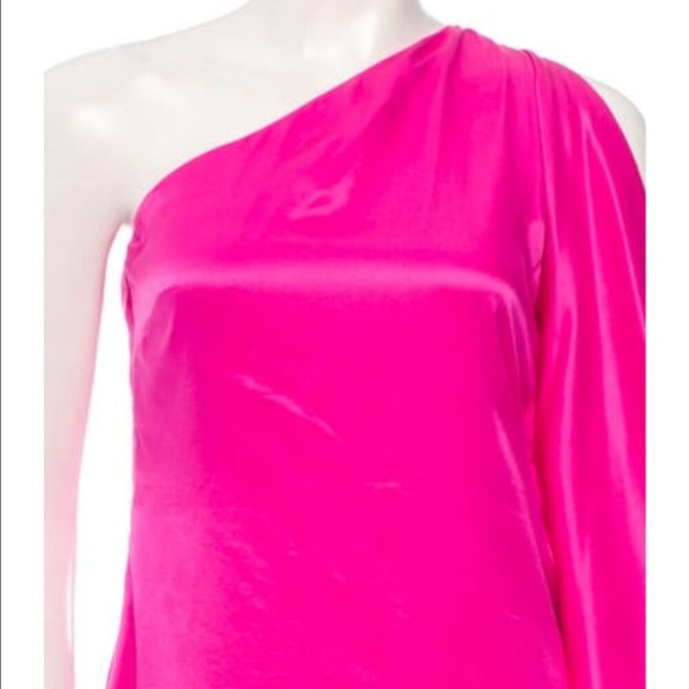 Pink Silk Robert Rodrigez dress cold sholder